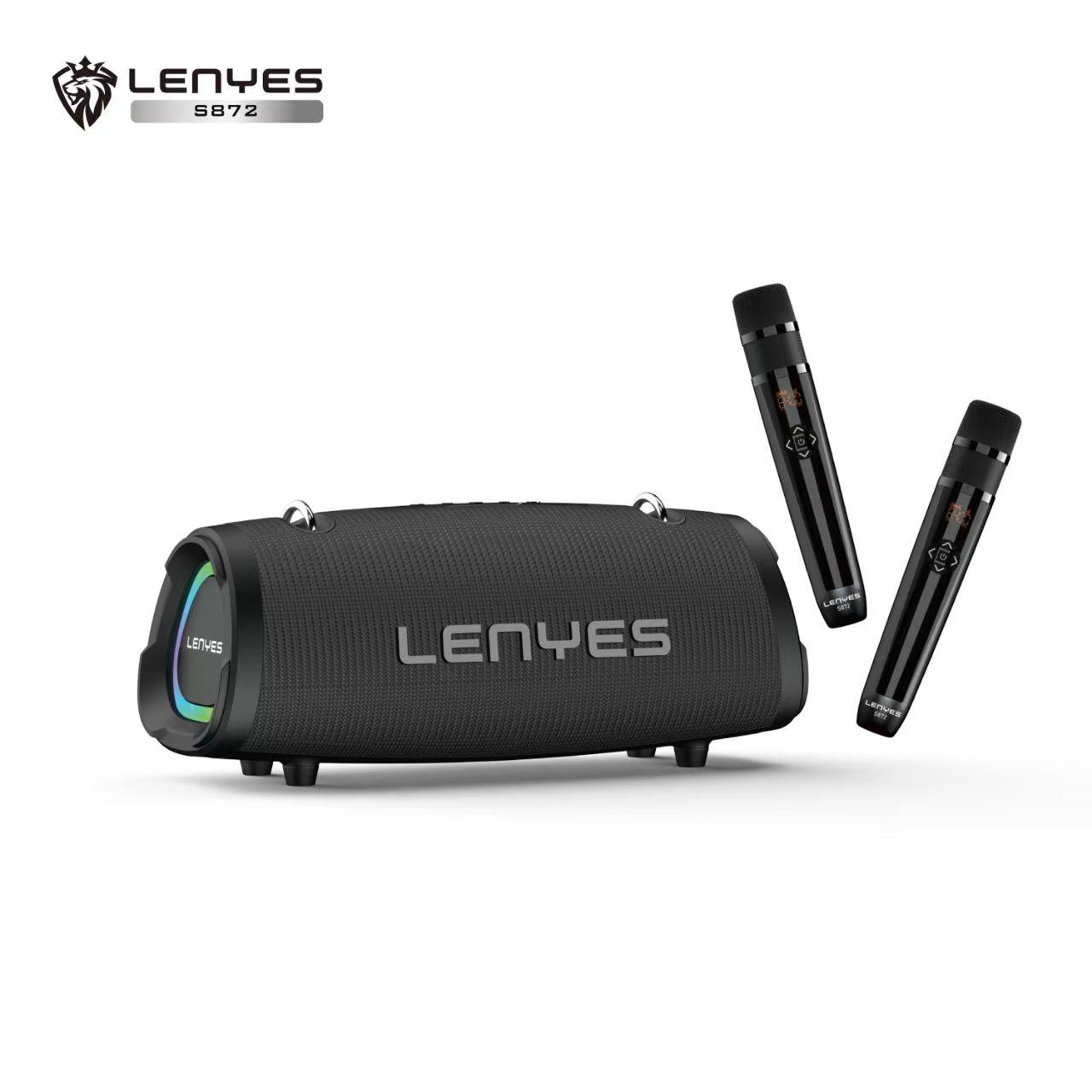 Lenyes S872 160W High-Power Bluetooth Party Speaker with Dual Wireless Microphones