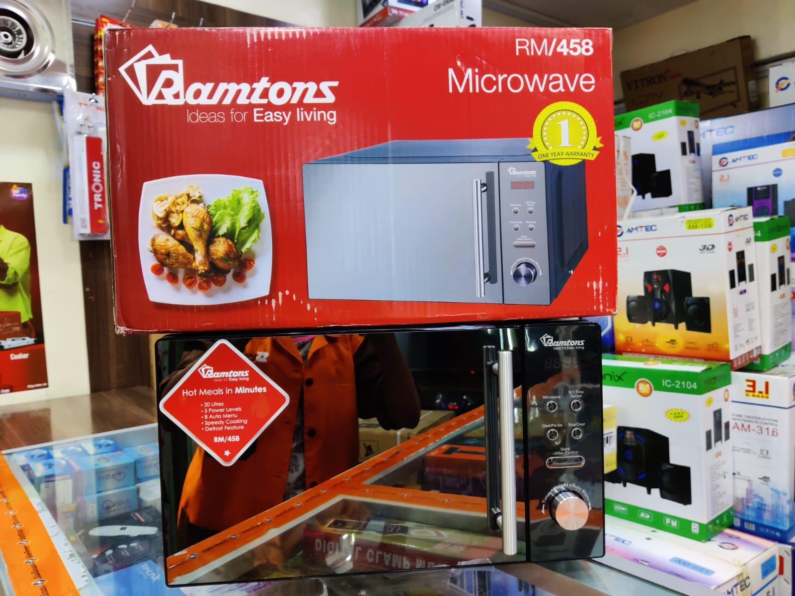 Ramtons 20Litres Digital Microwave RM/458 (Silver Glass)